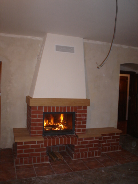 Cihlový krb
